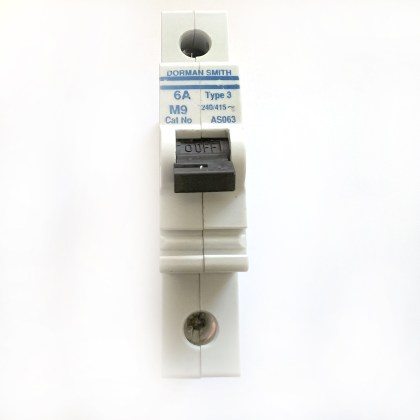 Dorman Smith AS063 M9 6A 6 Amp MCB Circuit Breaker Type 3